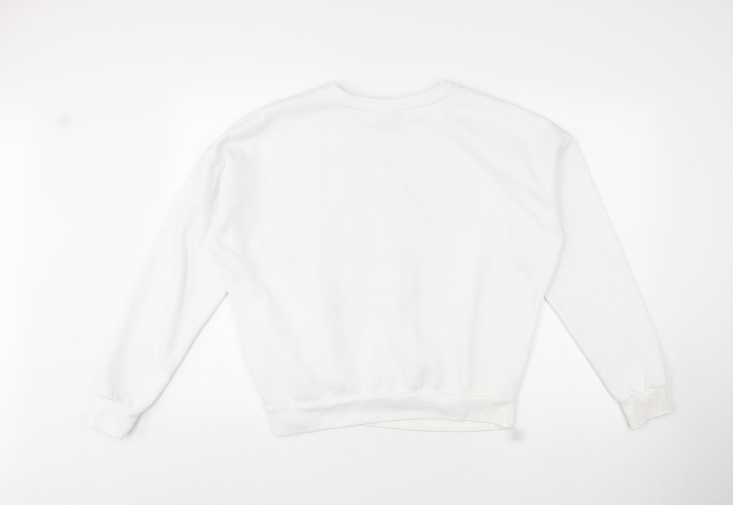 Disney Womens White Round Neck Polyester Pullover Jumper Size M - Winnie the Pooh