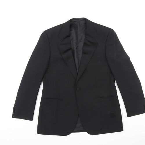 Steegan Mens Black Polyester Jacket Suit Jacket Size 38 Regular