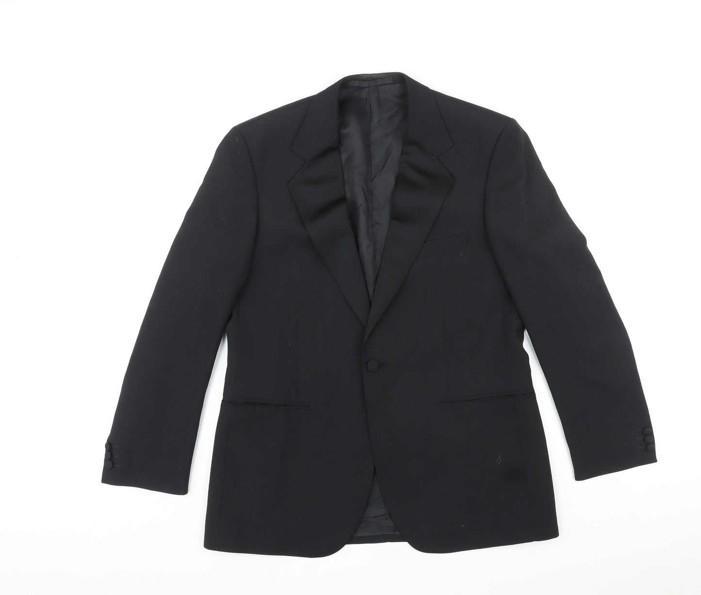 Steegan Mens Black Polyester Jacket Suit Jacket Size 38 Regular