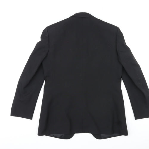 Steegan Mens Black Polyester Jacket Suit Jacket Size 38 Regular
