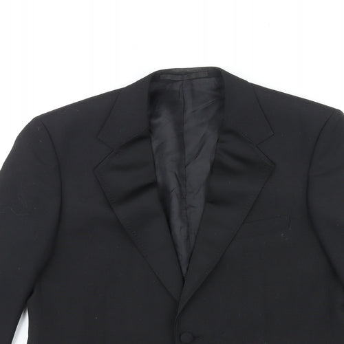 Steegan Mens Black Polyester Jacket Suit Jacket Size 38 Regular