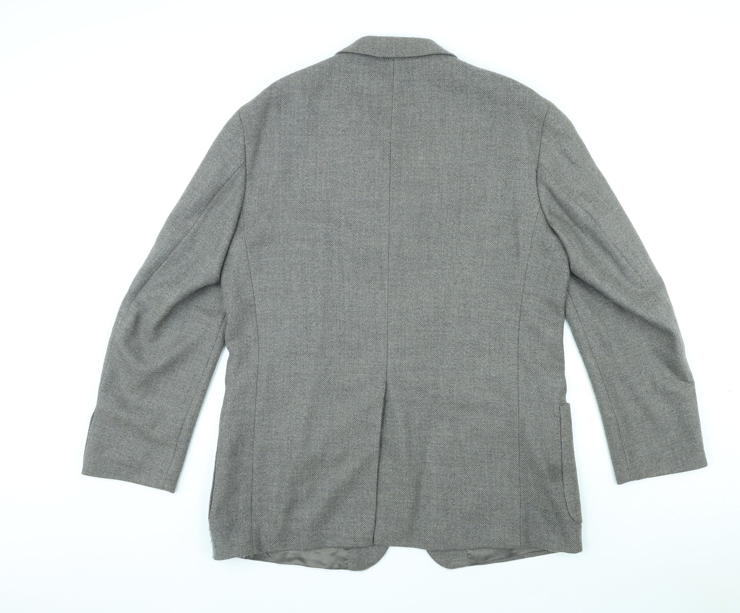 St Michael Mens Grey Wool Jacket Suit Jacket Size M Regular - Vintage