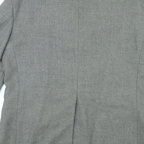St Michael Mens Grey Wool Jacket Suit Jacket Size M Regular - Vintage