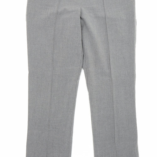 Epilogue Womens Grey Polyester Trousers Size 10 L30 in Regular Zip