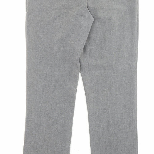 Epilogue Womens Grey Polyester Trousers Size 10 L30 in Regular Zip
