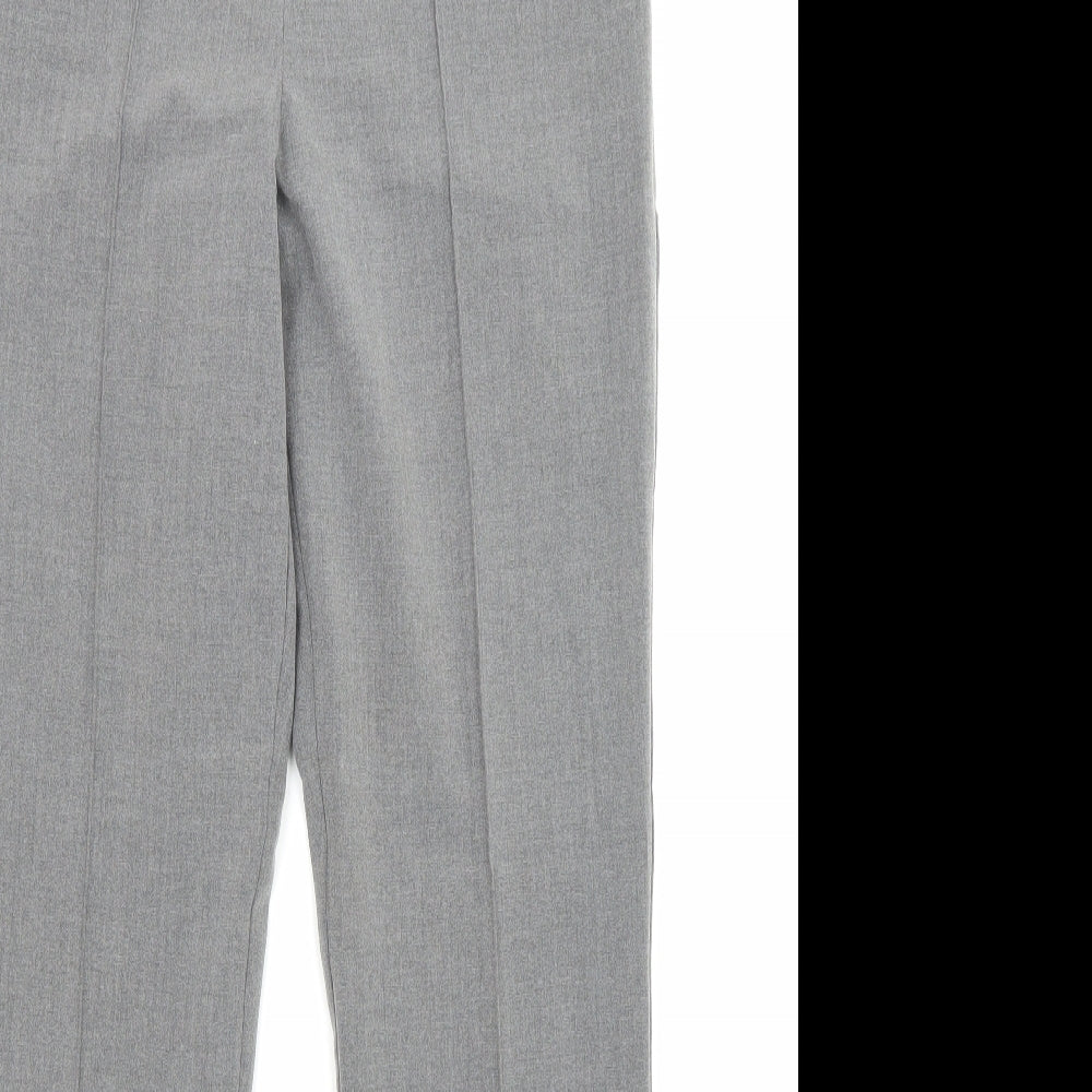Epilogue Womens Grey Polyester Trousers Size 10 L30 in Regular Zip