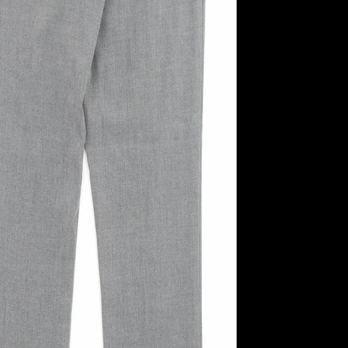 Epilogue Womens Grey Polyester Trousers Size 10 L30 in Regular Zip