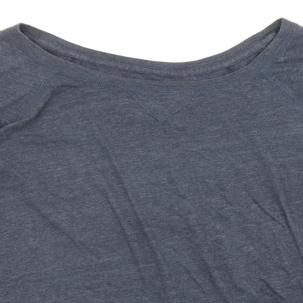 Abercrombie & Fitch Girls Blue Polyester Basic T-Shirt Size XL Boat Neck Pullover