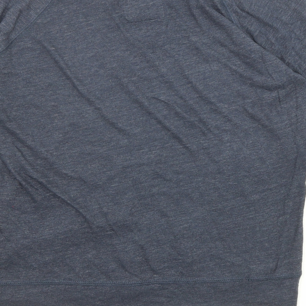 Abercrombie & Fitch Girls Blue Polyester Basic T-Shirt Size XL Boat Neck Pullover