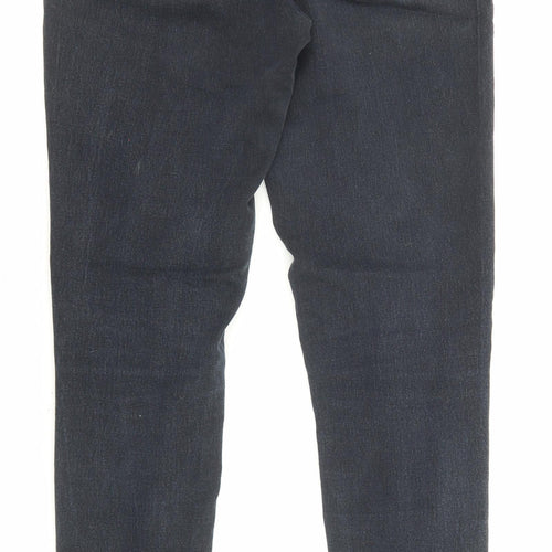 Warehouse Womens Black Cotton Skinny Jeans Size 10 L28 in Regular Zip - Pockets