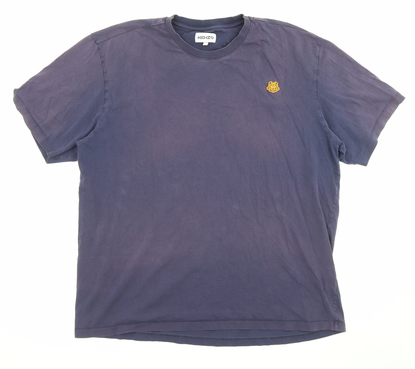 KENZO Mens Blue Cotton T-Shirt Size 3XL Round Neck