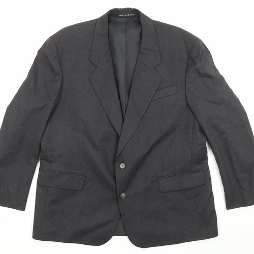 Dunn & Co Mens Grey Polyester Jacket Suit Jacket Size 52 Regular