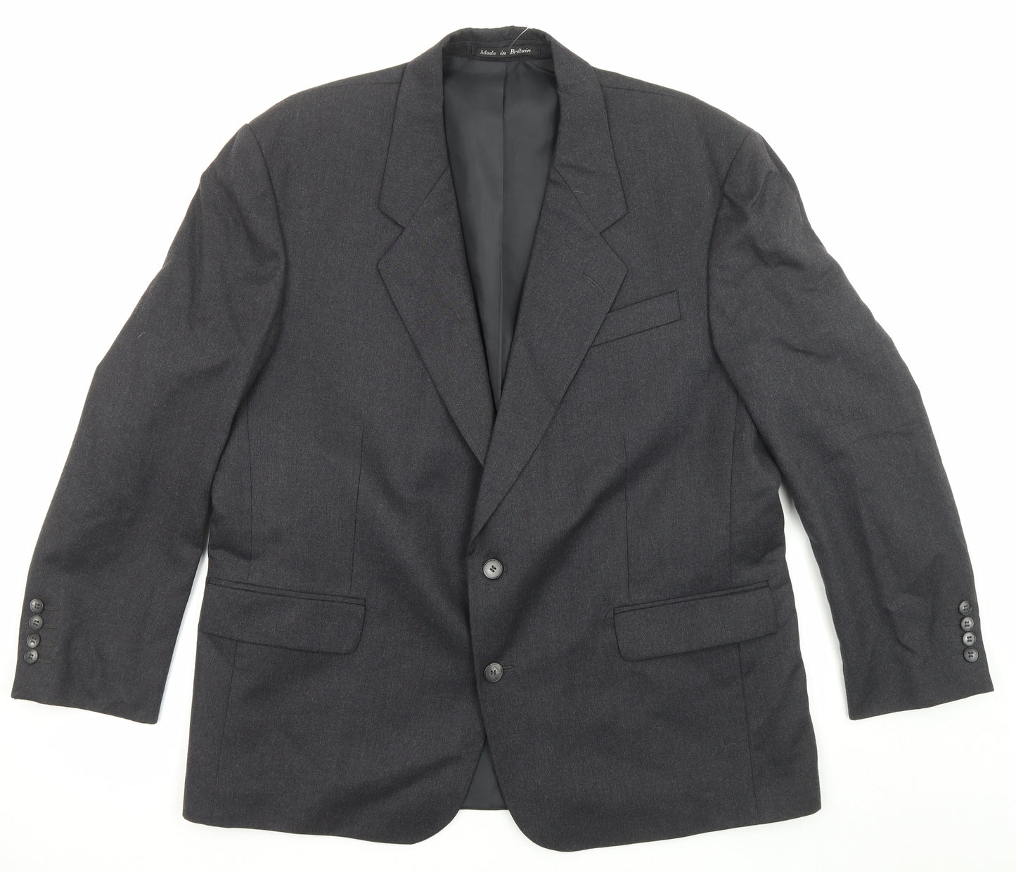 Dunn & Co Mens Grey Polyester Jacket Suit Jacket Size 52 Regular