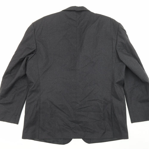 Dunn & Co Mens Grey Polyester Jacket Suit Jacket Size 52 Regular