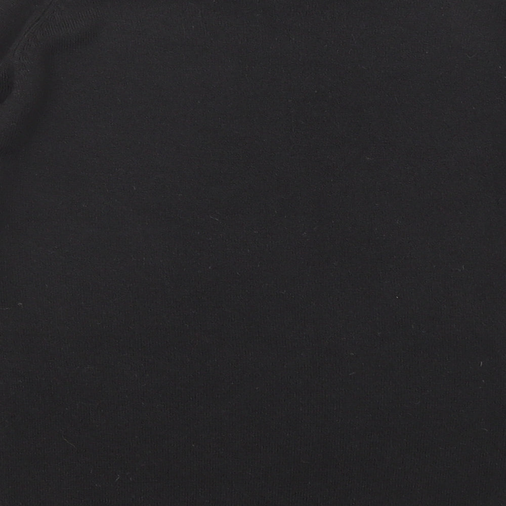 Dunnes Stores Womens Black Scoop Neck Acrylic Pullover Jumper Size 16
