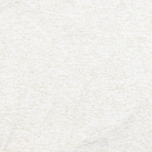 River Island Womens Beige V-Neck Polyester Pullover Jumper Size S