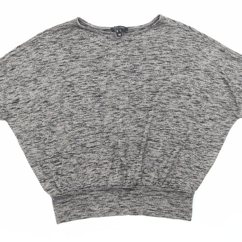 New Look Womens Black Boat Neck Acrylic Pullover Jumper Size S