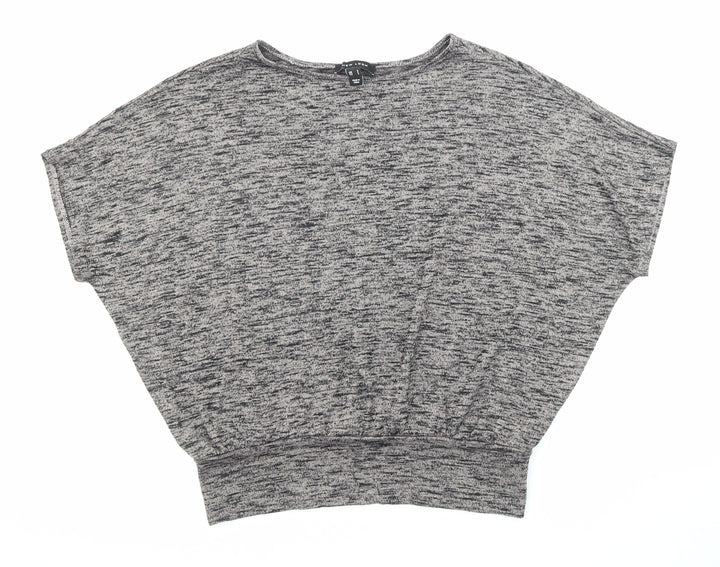 New Look Womens Black Boat Neck Acrylic Pullover Jumper Size S