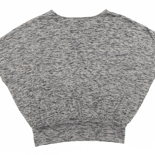 New Look Womens Black Boat Neck Acrylic Pullover Jumper Size S