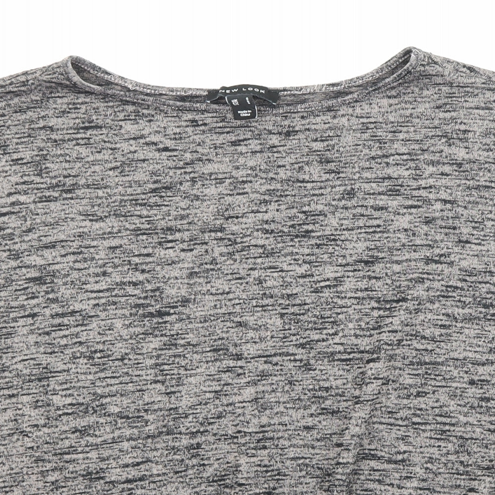 New Look Womens Black Boat Neck Acrylic Pullover Jumper Size S