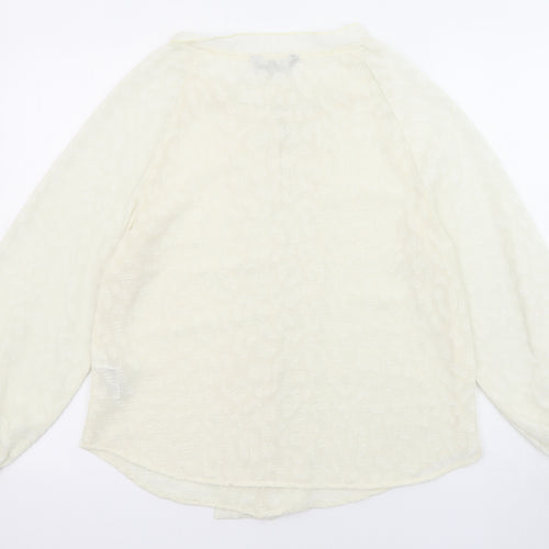 Marks and Spencer Womens Ivory Polyester Basic Blouse Size 6 Halter