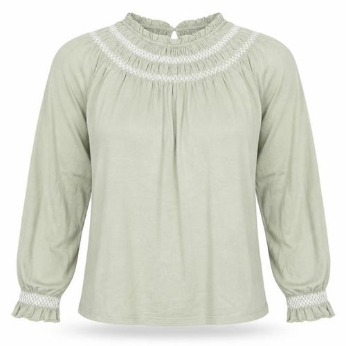 Marks and Spencer Womens Green Cotton Basic T-Shirt Size 6 Boat Neck