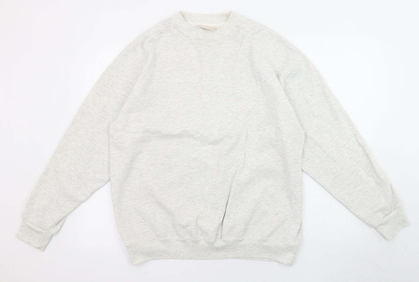 Best Basics Womens Grey Cotton Pullover Sweatshirt Size M Pullover