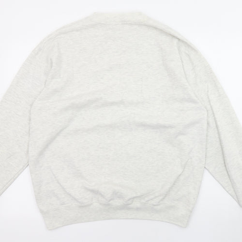 Best Basics Womens Grey Cotton Pullover Sweatshirt Size M Pullover