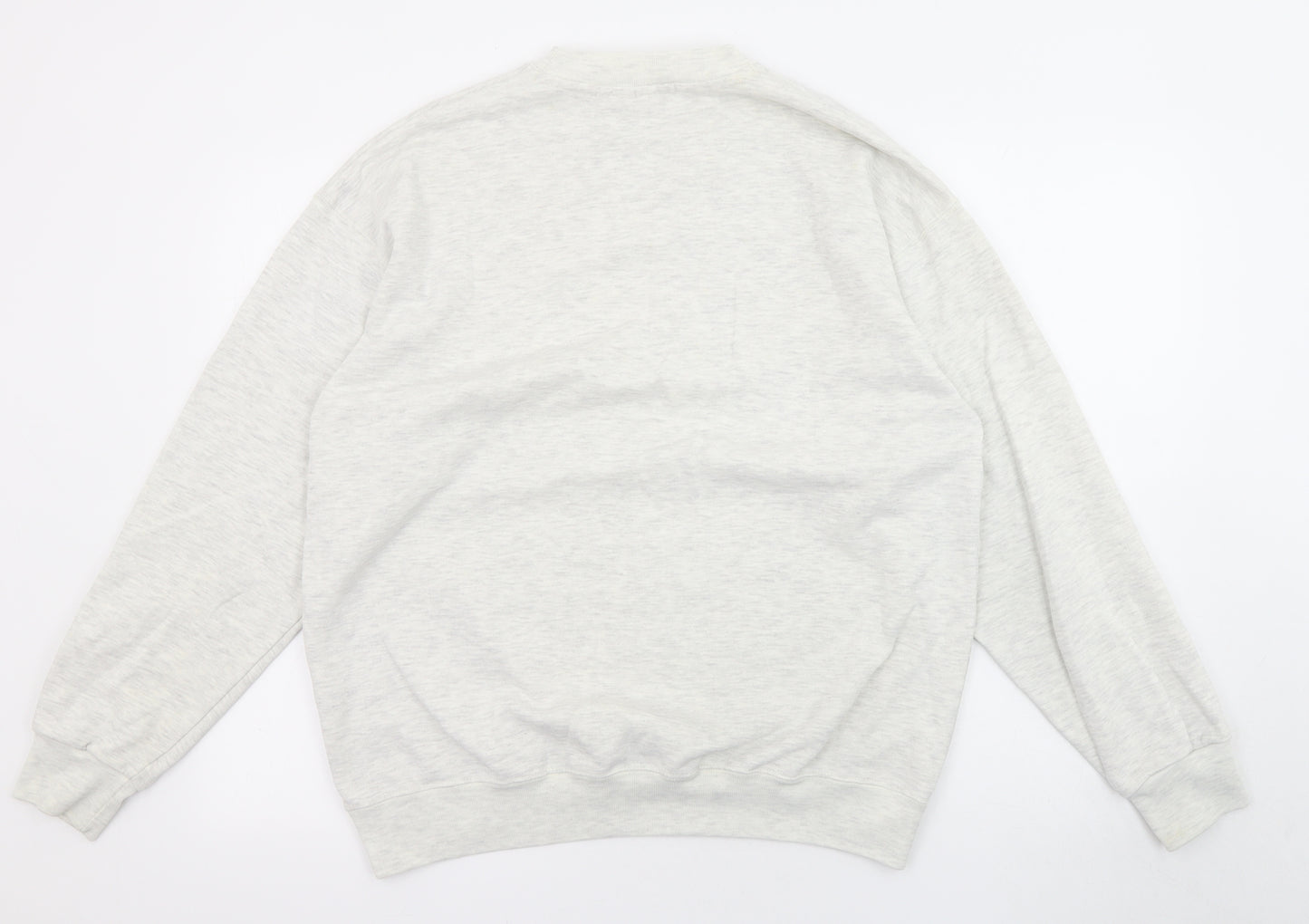 Best Basics Womens Grey Cotton Pullover Sweatshirt Size M Pullover