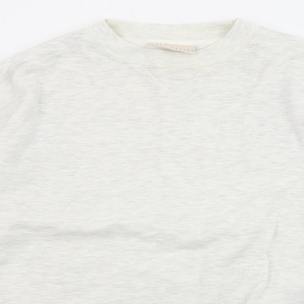 Best Basics Womens Grey Cotton Pullover Sweatshirt Size M Pullover