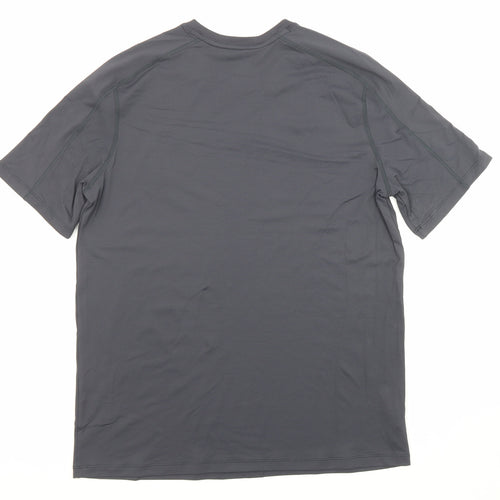 Peleton Mens Grey Nylon Jersey T-Shirt Size S Crew Neck Pullover