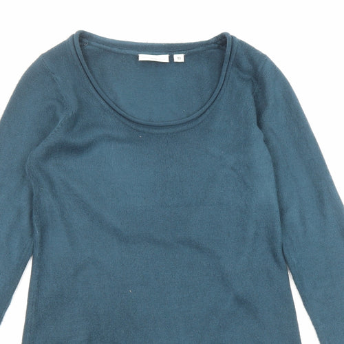 New Look Womens Black Acrylic A-Line Size 10 Scoop Neck Pullover