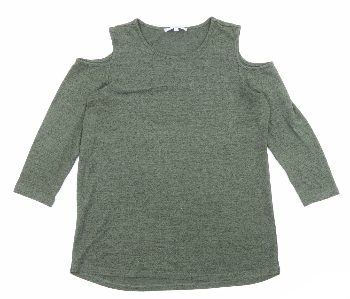 Christopher Fink Womens Green Crew Neck Acrylic Pullover Jumper Size M