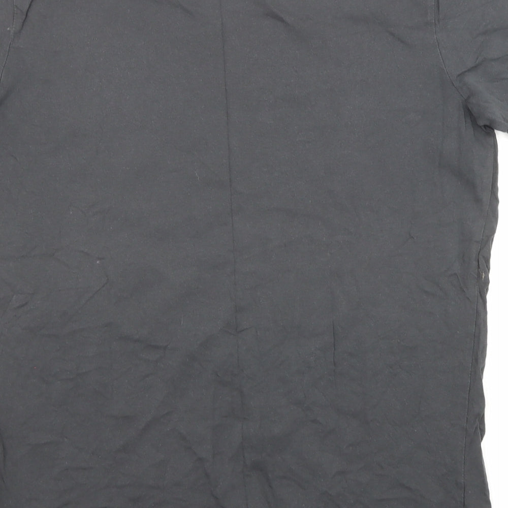 O'Neill Mens Grey Cotton T-Shirt Size L Crew Neck - Winky face