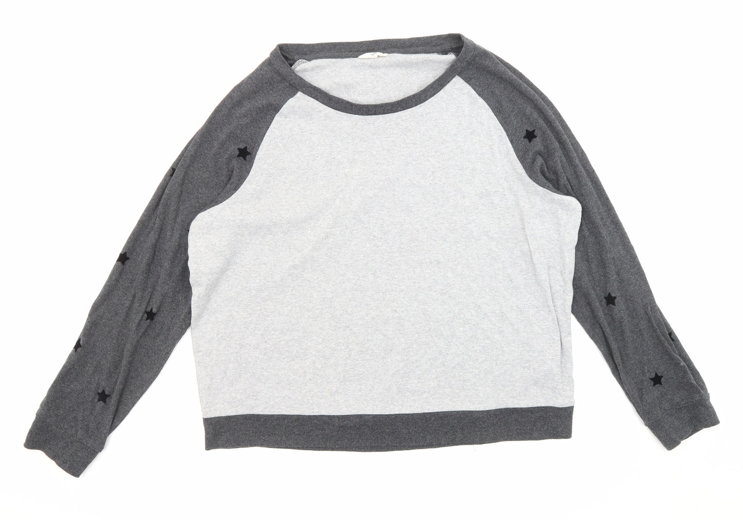 Hush Mens Grey Cotton Pullover Sweatshirt Size L - Stars