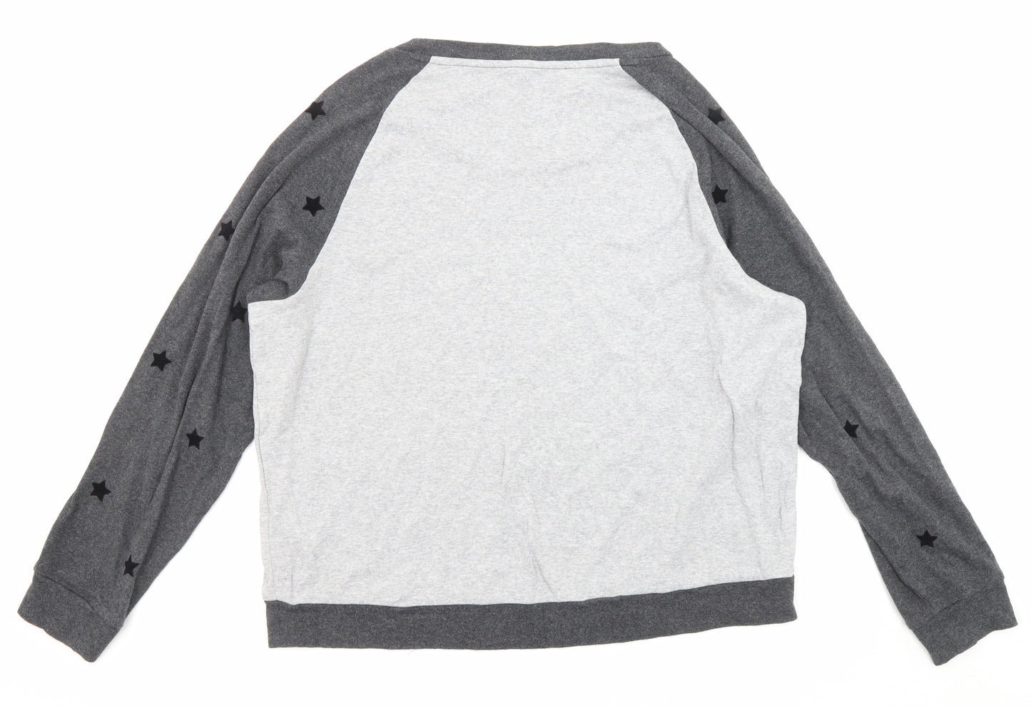 Hush Mens Grey Cotton Pullover Sweatshirt Size L - Stars