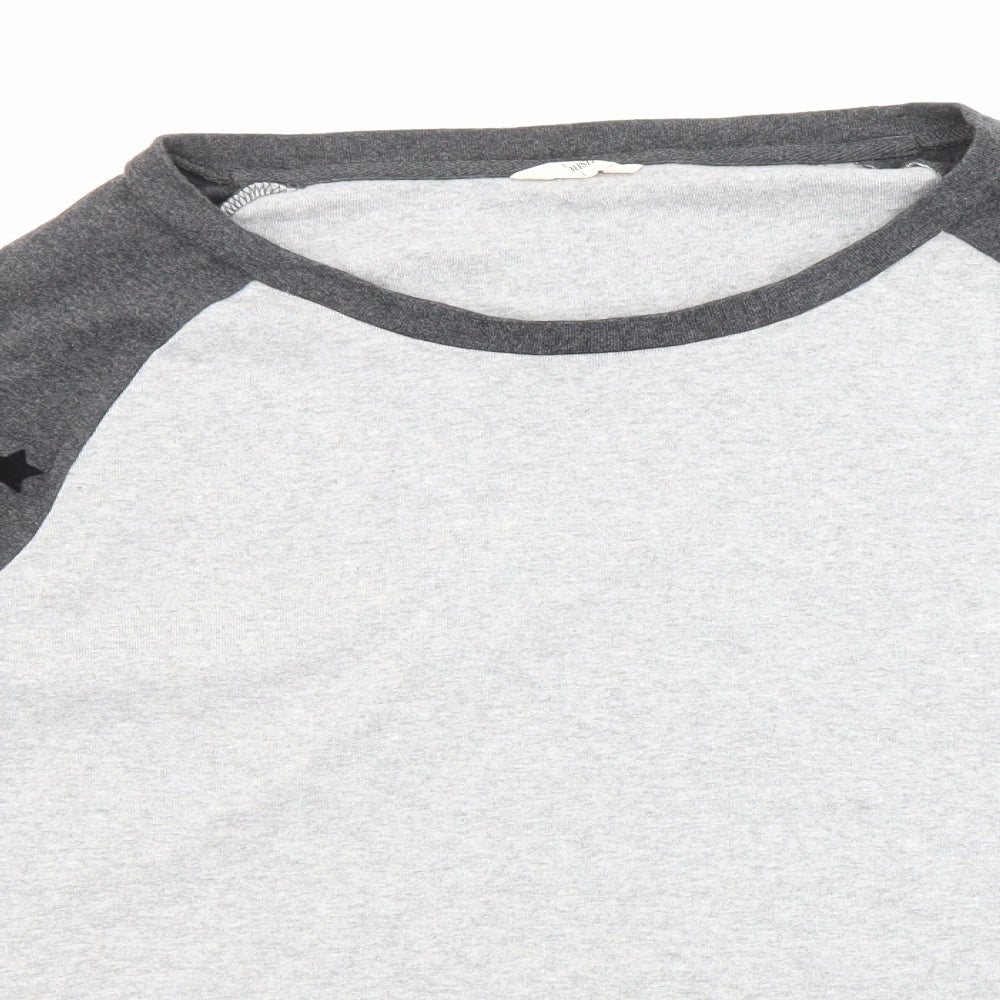 Hush Mens Grey Cotton Pullover Sweatshirt Size L - Stars