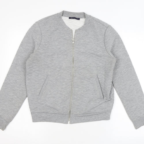 Marks and Spencer Womens Grey Jacket Size 12 Zip