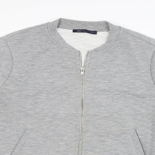 Marks and Spencer Womens Grey Jacket Size 12 Zip
