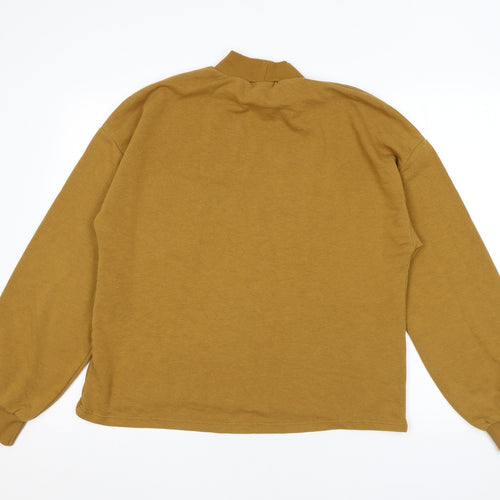 Zara Womens Yellow Cotton Pullover Sweatshirt Size L Pullover - In Control Of My Reality