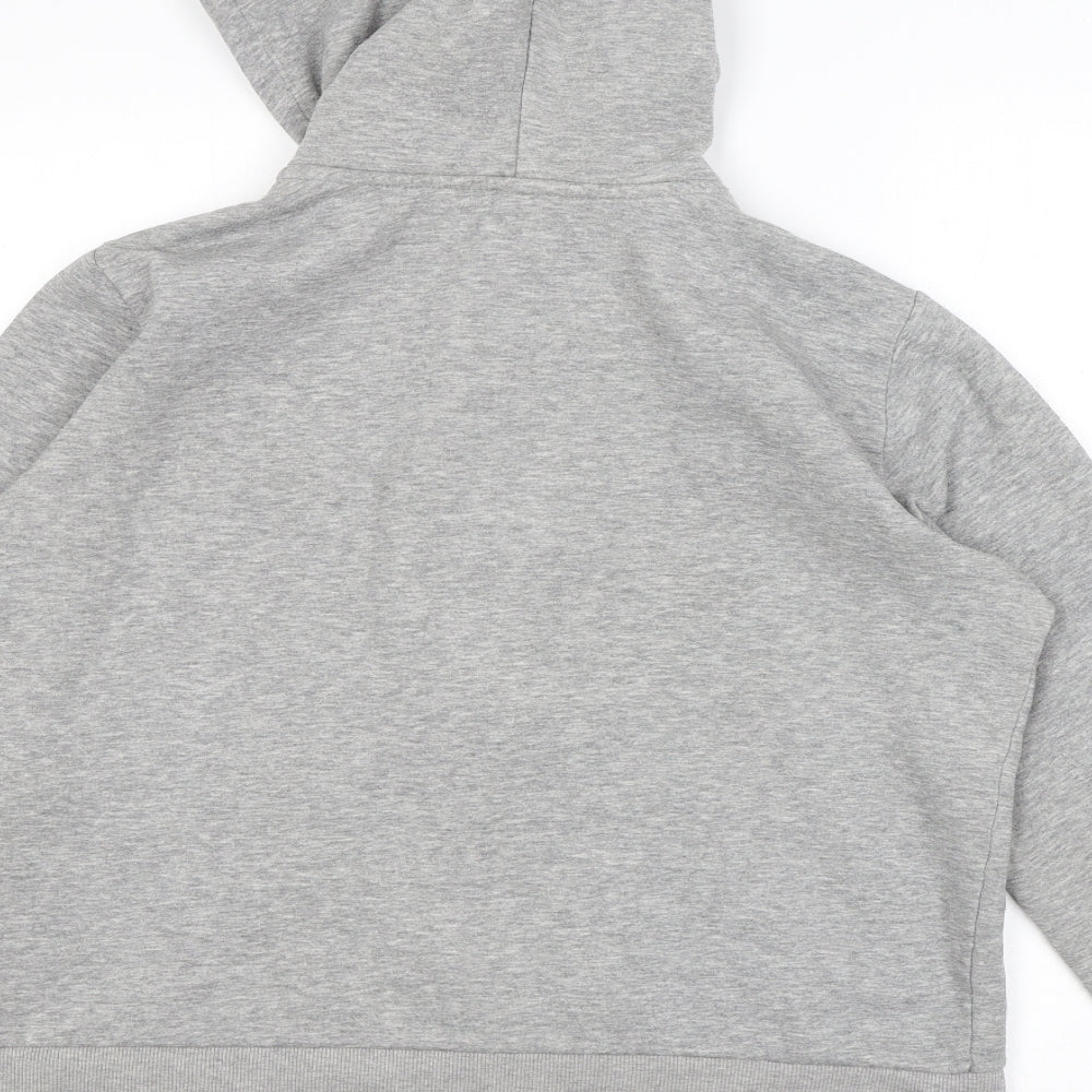 Divided by H&M Mens Grey Cotton Full Zip Hoodie Size L