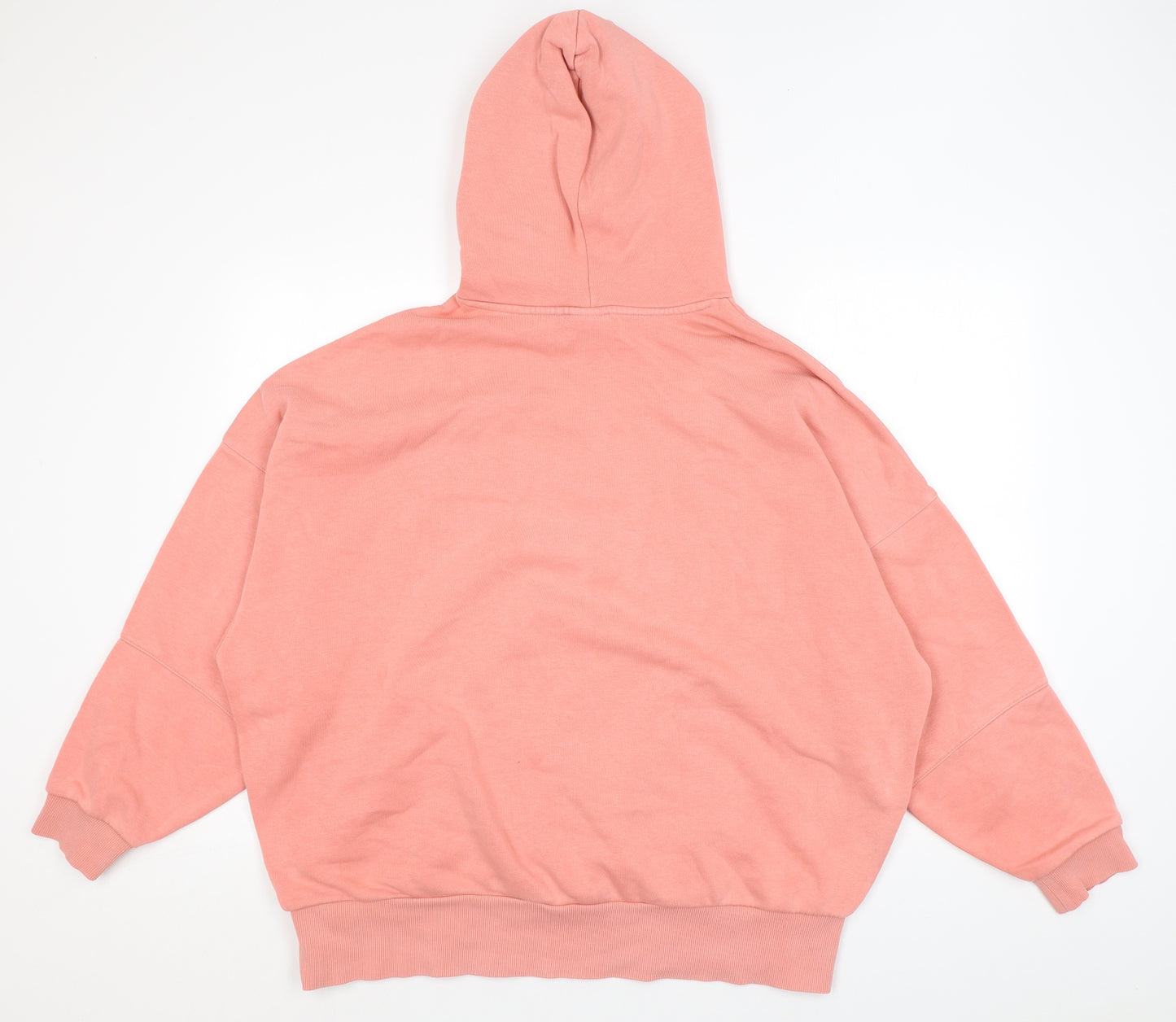 Reebok Womens Pink Cotton Pullover Hoodie Size L Pullover - Logo