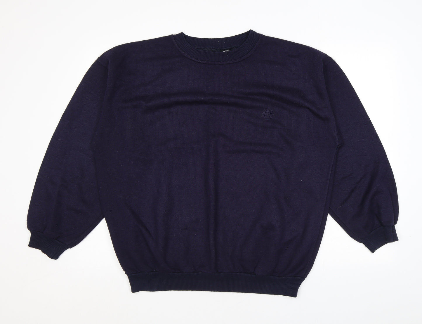 C&A Mens Blue Acrylic Pullover Sweatshirt Size L