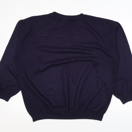 C&A Mens Blue Acrylic Pullover Sweatshirt Size L