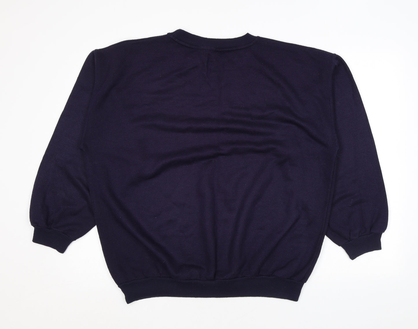 C&A Mens Blue Acrylic Pullover Sweatshirt Size L