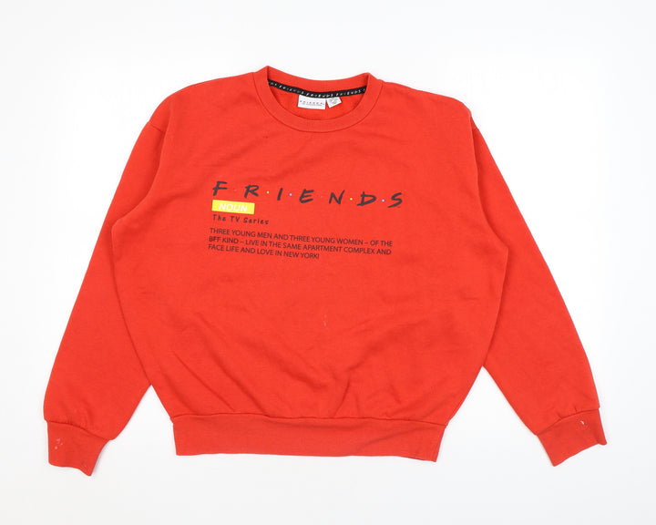 FRIENDS Womens Red Polyester Pullover Sweatshirt Size XS Pullover - Friends TV Series