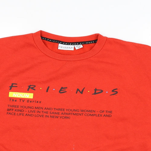 FRIENDS Womens Red Polyester Pullover Sweatshirt Size XS Pullover - Friends TV Series