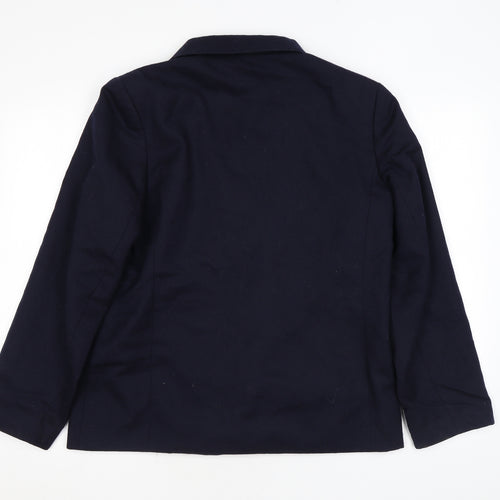 Edinburgh Womens Blue Jacket Blazer Size 14 Button