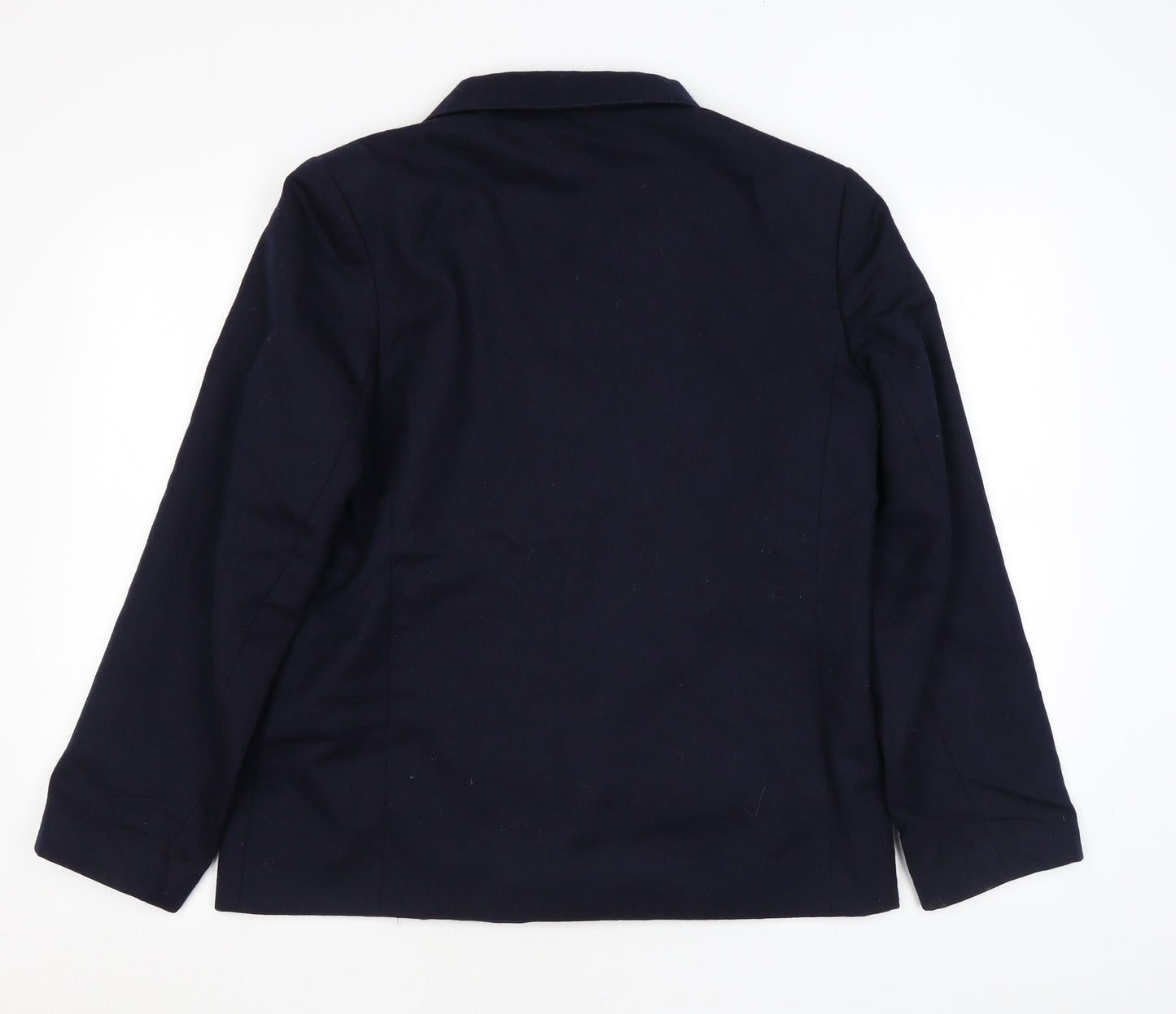 Edinburgh Womens Blue Jacket Blazer Size 14 Button
