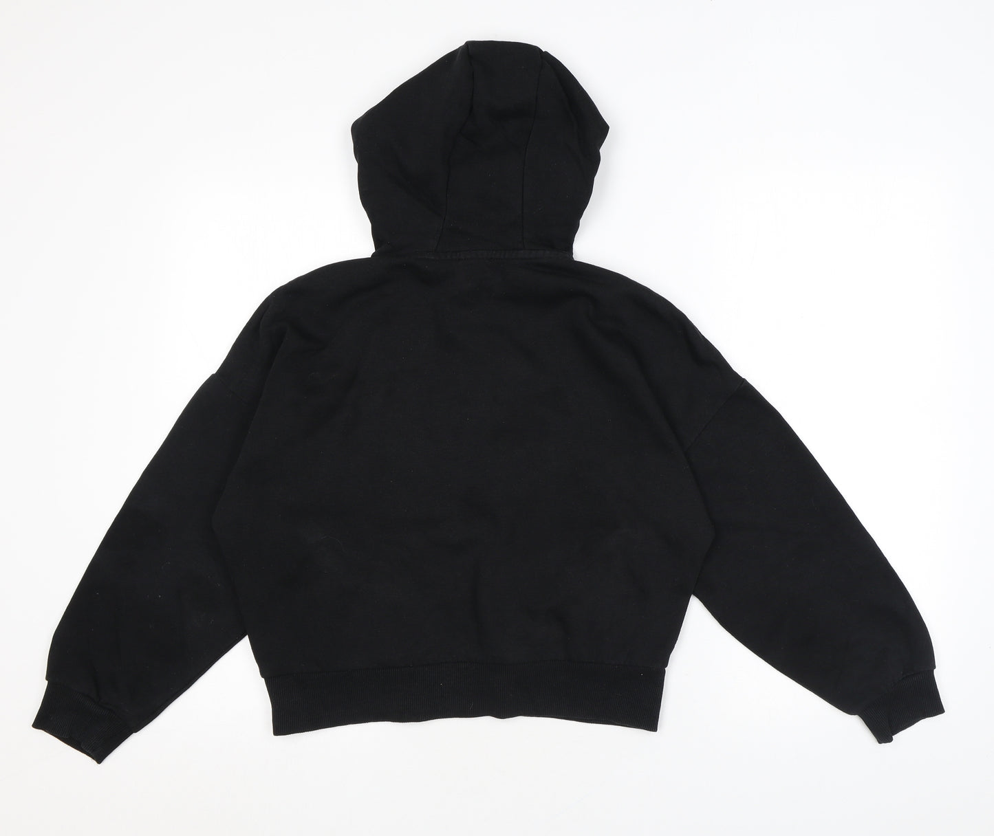 Juicy Couture Girls Black Cotton Pullover Hoodie Size 10-11 Years Pullover - Logo
